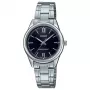 CASIO relógio de quartzo analógico de mulher LTP-V005D-1B2 34mm prateado aço inoxidável