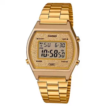 Relógio digital de mulher CASIO B640WGG-9DF tom ouro rosa aço inoxidável