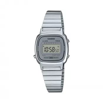 Casio Relógio Digital de Mulher LA670WA-7 – 30 mm Prateado, Aço Inoxidável