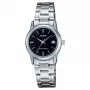 Relógio de mulher analógico de quartzo CASIO LTP-V002D-1A 31mm aço inoxidável