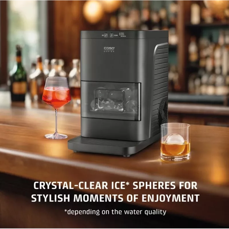 CASO IceBall Pro Máquina automática de fazer esferas de gelo – 130 W, 1,3 l, preto mate
