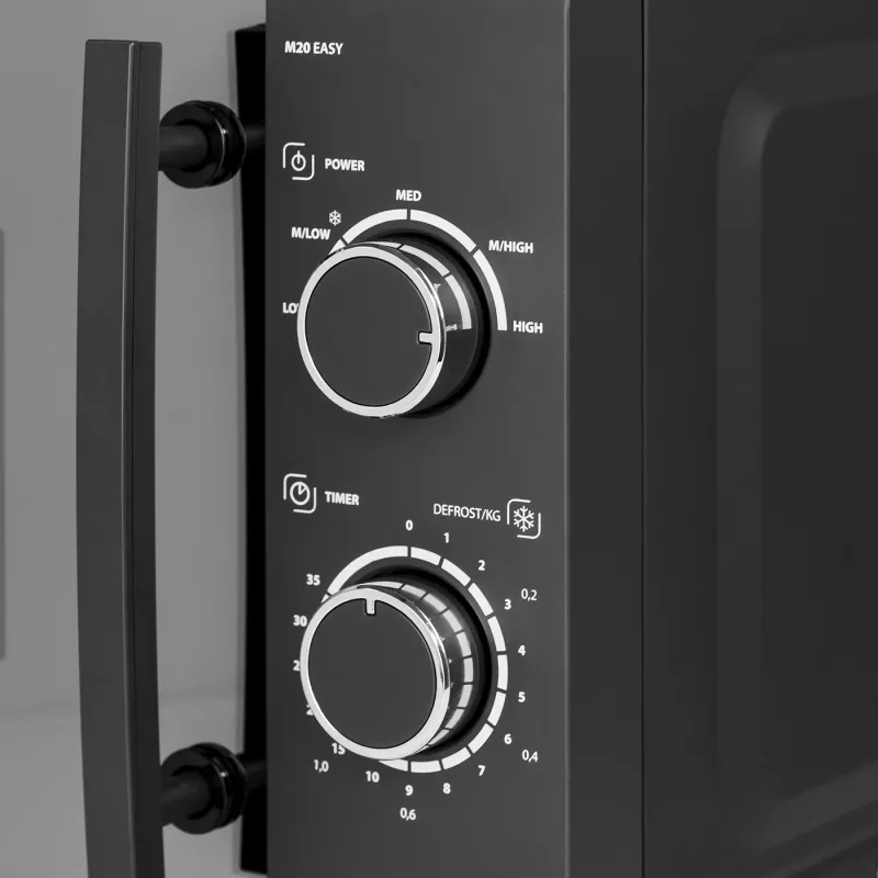 Micro-ondas solo CASO M20 EASY 03309, 20 L, 700 W, temporizador de 35 minutos, preto/cinzento