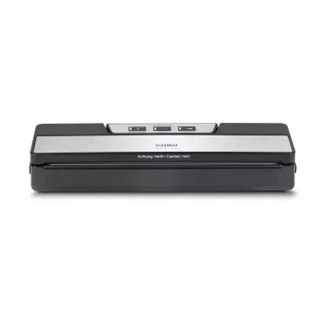 CASO VR 190 Advanced Máquina de vácuo de barra – 100 W, controlo de temperatura, costura dupla, preto