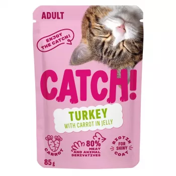 CATCH peru e cenoura em geleia comida húmida para gatos, saqueta de 85g