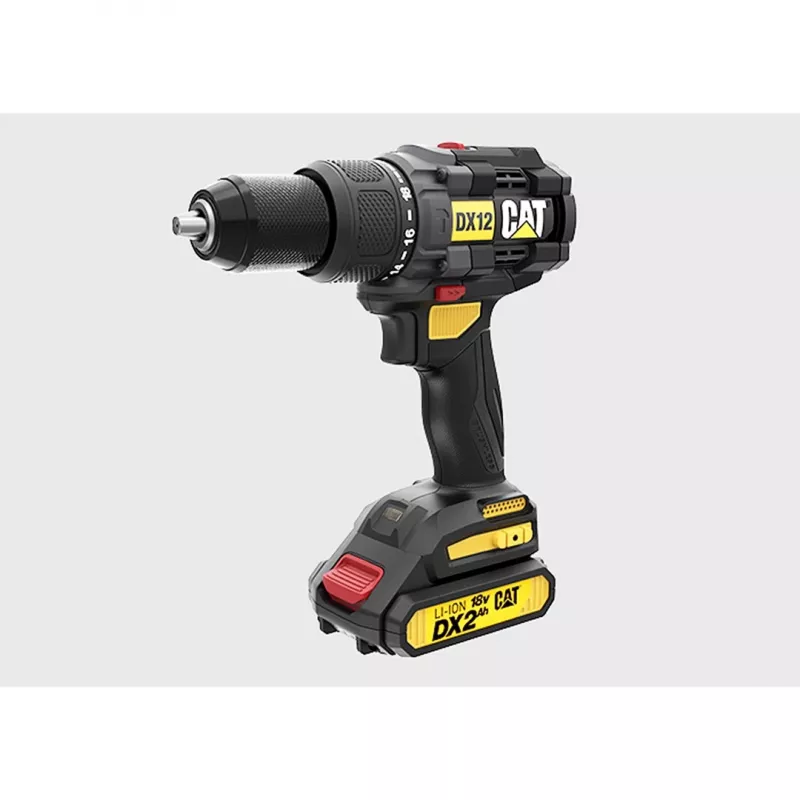 CATERPILLAR DX12 Conjunto de aparafusadora sem escova a bateria 18V 2x2,0Ah Li-Ion