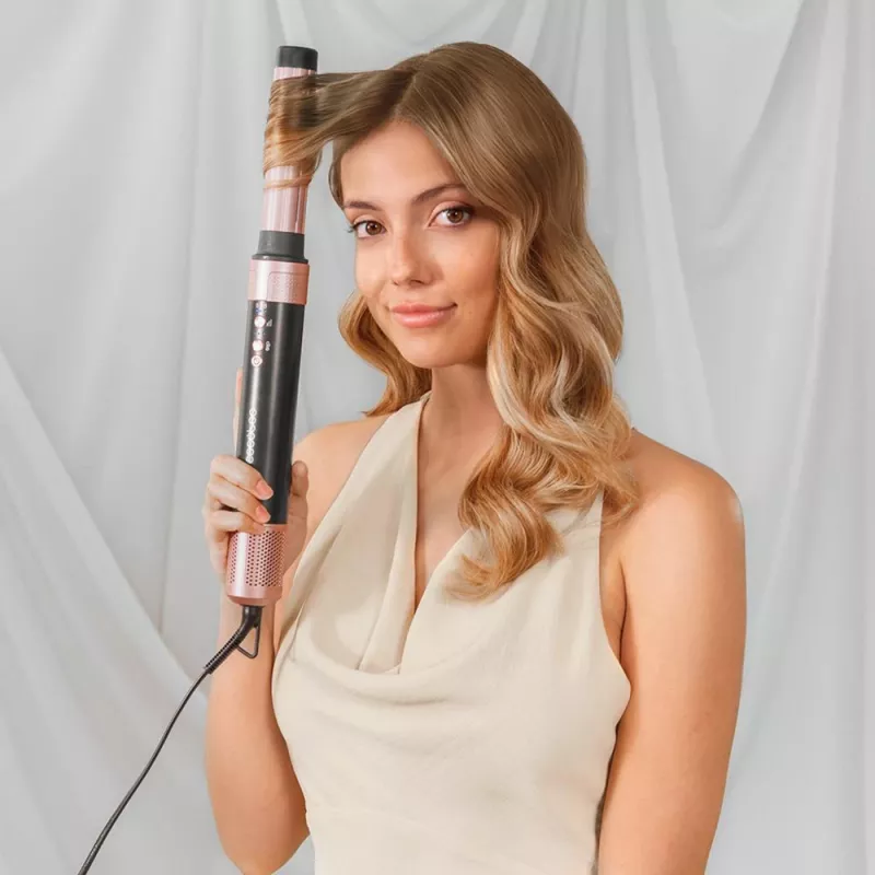 Cecotec Bamba CeramicCare 14-in-1 AirGlam Multi-Styler de ar quente preto