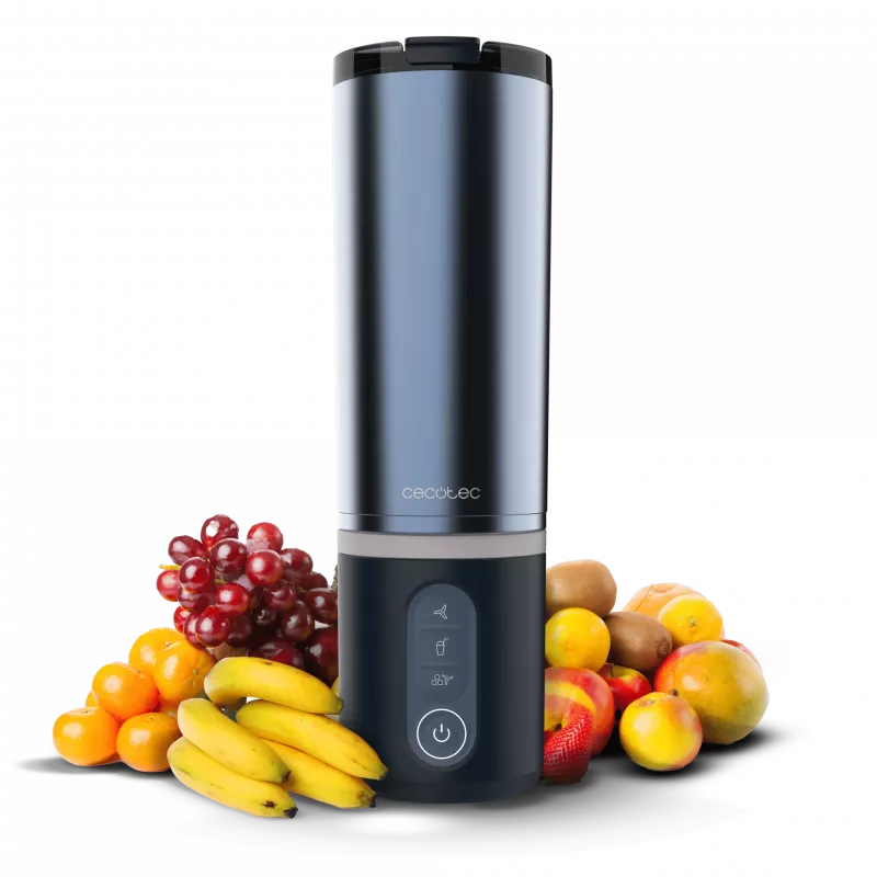 Cecotec Misturadora Power Titanium Shake2Go Portátil 180 W Recipiente sem BPA 0,6 L Dark Steel