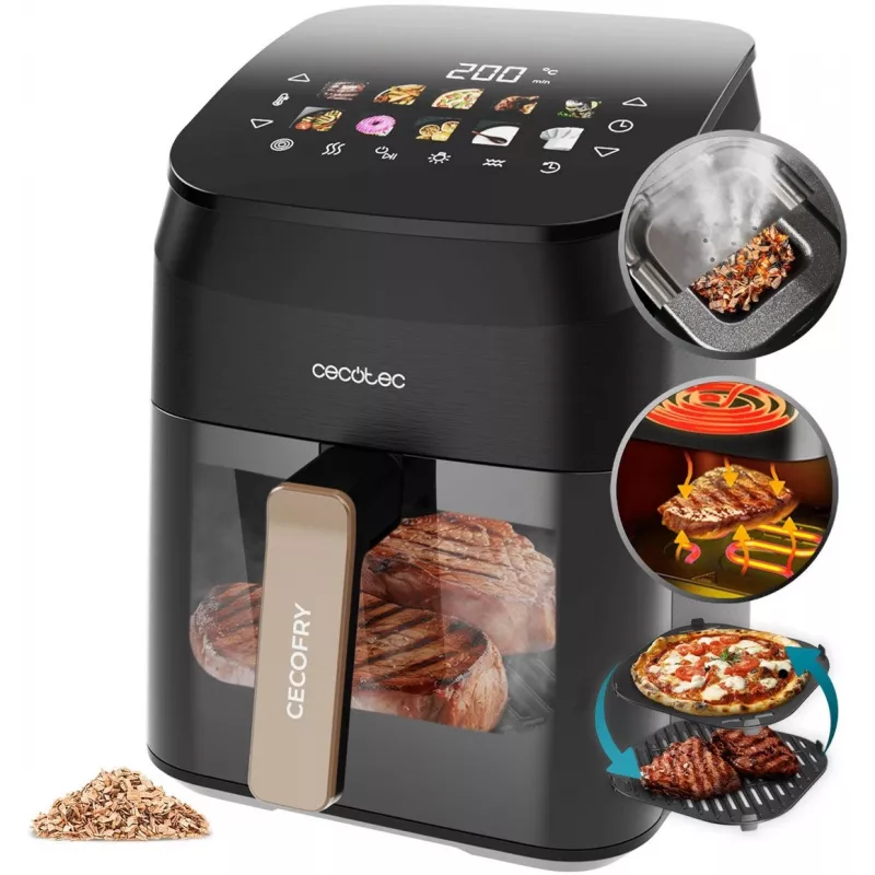Cecotec Cecofry&Grill Smokin' 4500 fritadeira de ar, preto