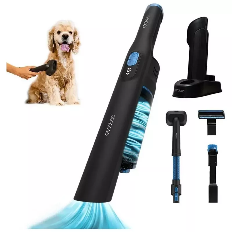 Cecotec Conga Rockstar Micro+ Animal Aspirador de Mão com Bateria, 200 W, 16,8 V, 40 min de Autonomia, Preto
