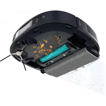 Aspirador robô Cecotec Conga Z100, aspiração a seco e a húmido, 20000 Pa, 320 min de autonomia, 5200 mAh, depósito de pó 3 L, preto