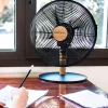 Cecotec EnergySilence 600 WoodDesk Ventilador de Mesa, Ventilador de Mesa, 40 W, Diâmetro 30 cm, 3 Velocidades, Oscilação, Bege/Preto