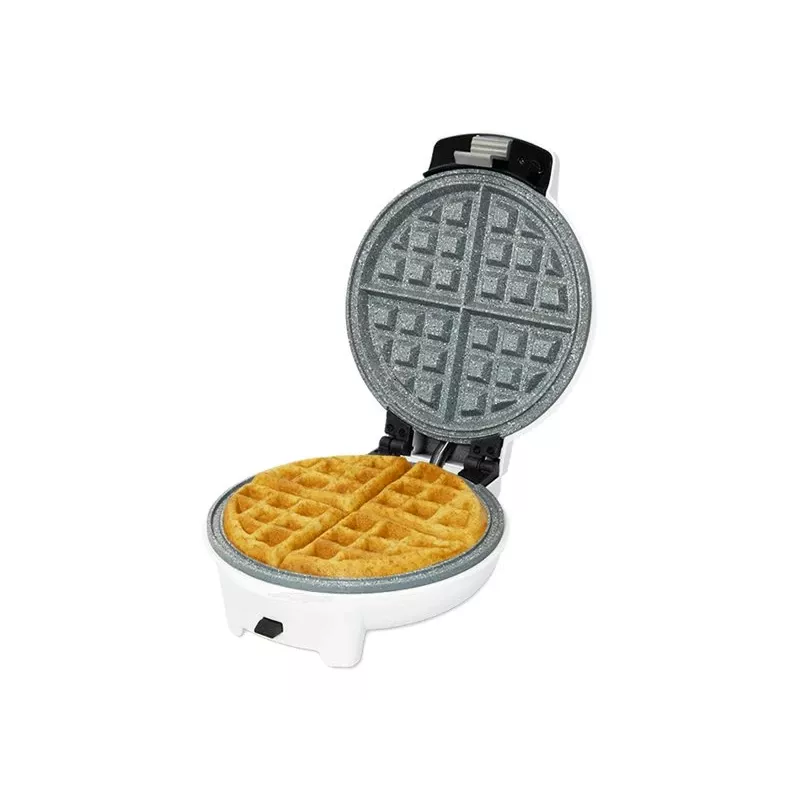 Máquina de waffles Cecotec Fun Gofrestone 3in1 | 700 W | 3 placas intercambiáveis para waffles, muffins, donuts | revestimento antiaderente Gofrestone | branca