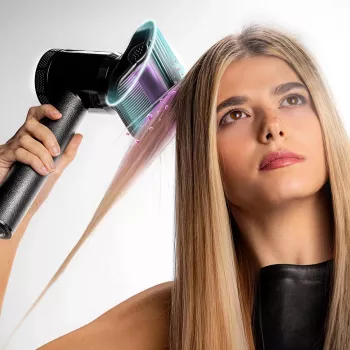 Secador de cabelo Cecotec DryGlam Waves i-Sensor Pro 1600 W preto com acessório difusor