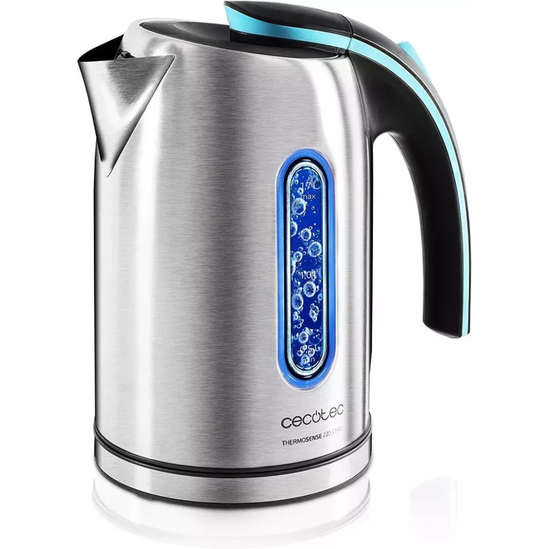 Cecotec Chaleira elétrica ThermoSense 220 Steel 1630 W 1,2 L Aço inoxidável Base rotativa 360°