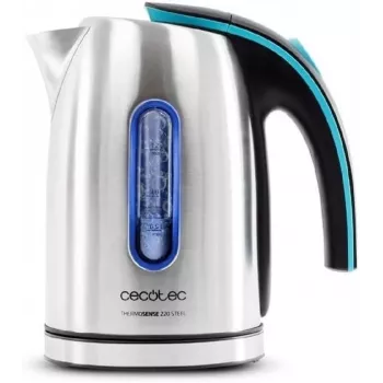Cecotec Chaleira elétrica ThermoSense 220 Steel 1630 W 1,2 L Aço inoxidável Base rotativa 360°