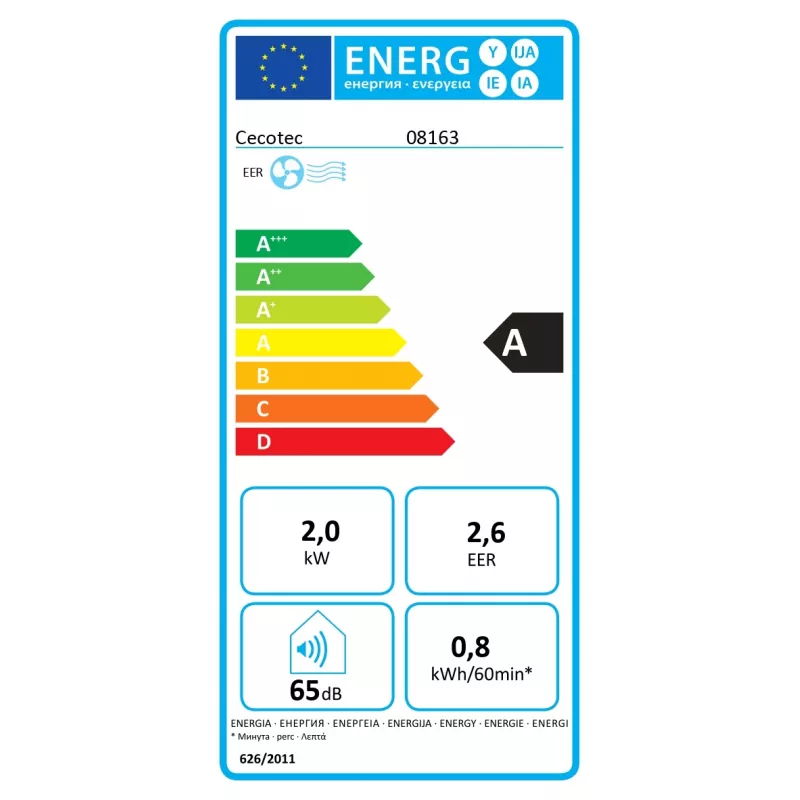 Cecotec Ar condicionado móvel ForceClima 7550 Style Connected, 7000 BTU/h, branco, Wi-Fi, telecomando