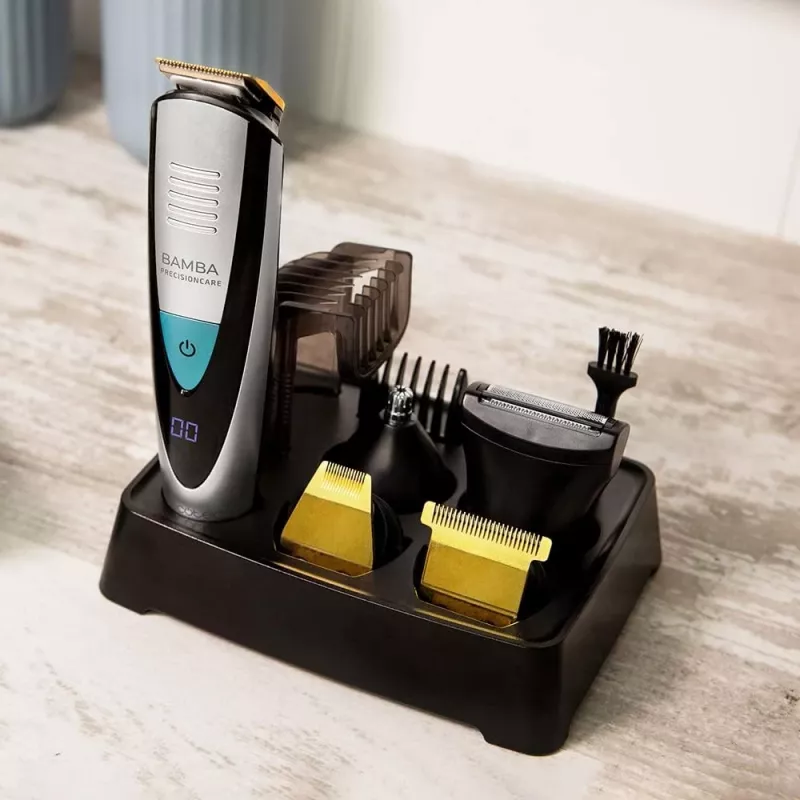 Cecotec PrecisionCare Pro Aparador sem fios 5 em 1 para uso húmido e seco, 13 níveis de comprimento, preto/prateado