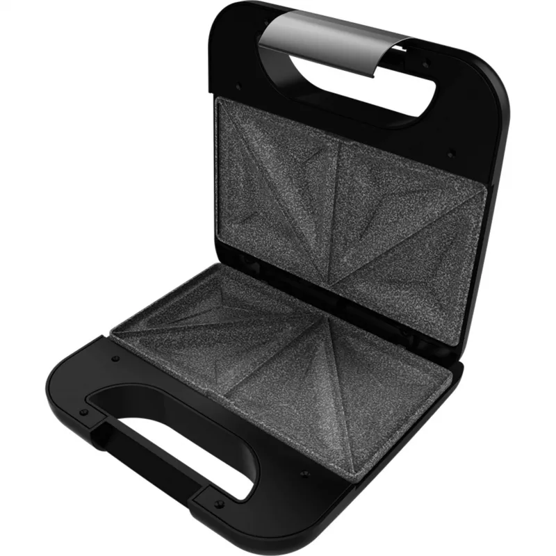 CECOTEC Rock'nToast Classic+ máquina de sandes (aço inoxidável/preto, 800 W, para 2 pessoas)