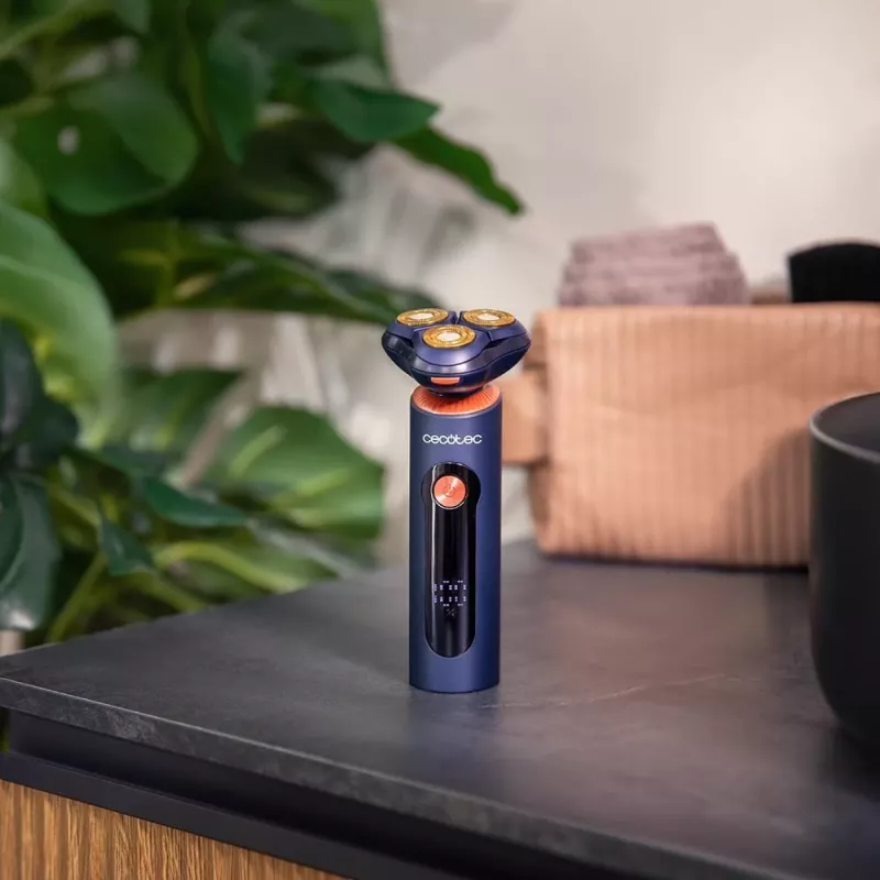 Máquina de barbear Cecotec PrecisionCare Aluminium Pro, autonomia 80 min, molhado e seco, azul