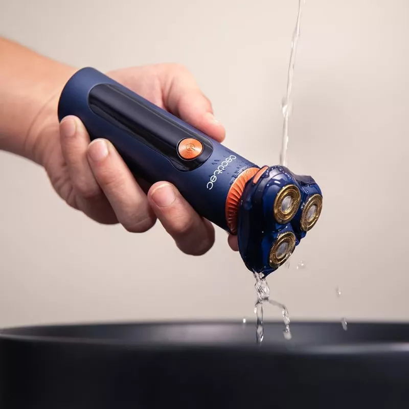 Máquina de barbear Cecotec PrecisionCare Aluminium Pro, autonomia 80 min, molhado e seco, azul