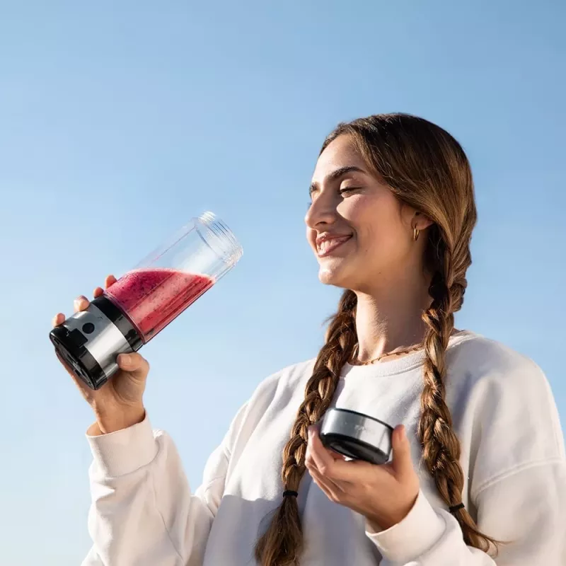 Liquidificadora Cecotec Smoothie WanderlustMix USB portátil 126 W 0,4 L trituração de gelo Inox