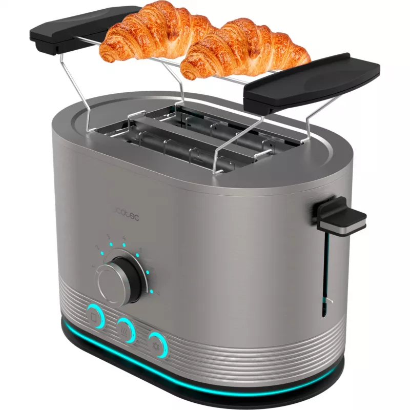 CECOTEC Torradeira Shine&Toast Double (aço inoxidável, 850 W, 2 fatias)