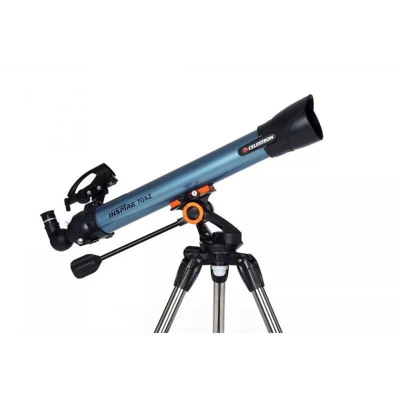 Telescópio refrator Celestron Inspire 70AZ ampliação 35x preto, azul