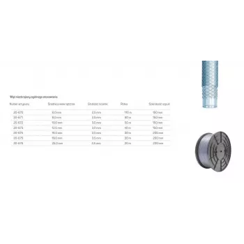 CELLFAST Mangueira reforçada de uso geral 8,0x2,5mm 80m transparente
