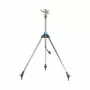 CELLFAST Aspersor de impulso sobre tripé com setor de pulverização ajustável 20°-360°, alcance até 450 m², altura 55-90 cm, ligação de 3/4 polegadas, bico de latão