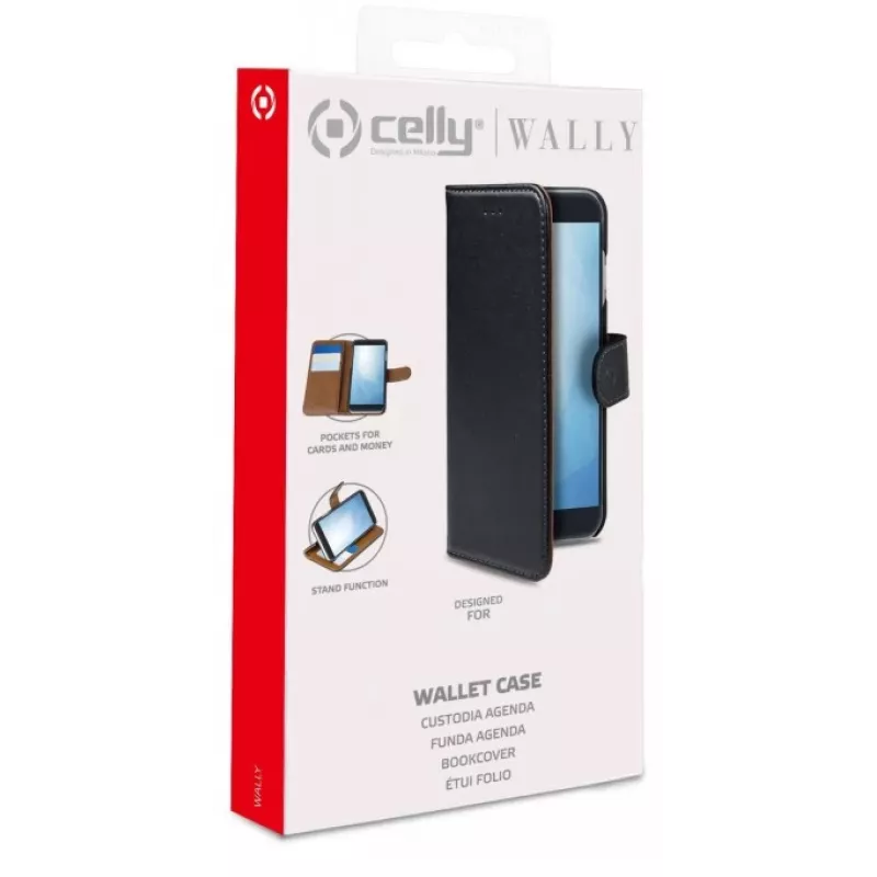 CELLY WALLY Capa de carteira para Samsung Galaxy A26 5G, preto