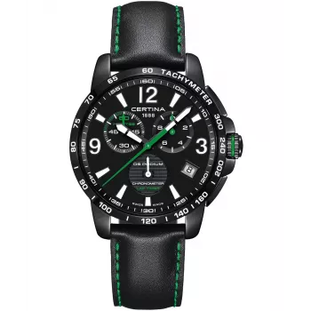CERTINA DS Action Diver Automatic 42mm mostrador preto relógio de aço com PVD rosa e pele C034453360570