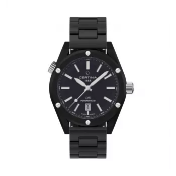 CERTINA DS Action Diver Automatic 43mm Mostrador Preto Pulseira NATO Relógio Homem C041407390510