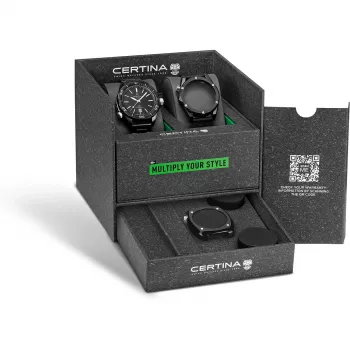 CERTINA DS Action Diver Automatic 43mm Mostrador Preto Pulseira NATO Relógio Homem C041407390510