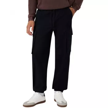 Calças Cargo de Tecido Champion para Homem Preto 221867 KK001 Tamanho M