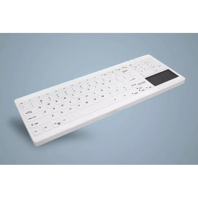 CHERRY Active Key MedicalKey AK-C7412 Teclado USB com Fio Layout Alemão QWERTZ Branco Desinfetável IP68