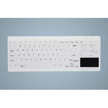 CHERRY Active Key MedicalKey AK-C7412 Teclado USB com Fio Layout Alemão QWERTZ Branco Desinfetável IP68