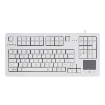 Teclado compacto CHERRY G80-11900LUMES-0 TouchBoard com touchpad integrado, USB, preto