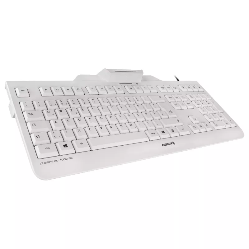 Cherry KC 1000 SC teclado USB com fios com leitor de smartcard – layout US/Internacional, preto