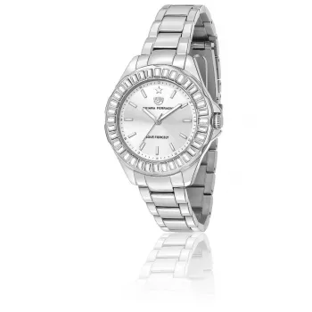 CHIARA FERRAGNI Relógio de mulher Iconic quartzo 36 mm aço inoxidável bracelete milanesa prateado rosa R1953101504