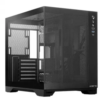 Chieftec VISIO AIR Fanless GM-30B-M-FL-OP Torre Micro-ATX preto vidro temperado