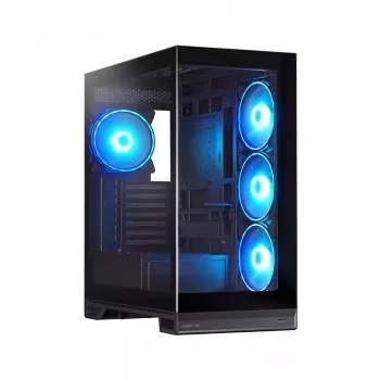 Caixa ATX mid tower Chieftec Vista Max GX-30B-OP com 4 ventoinhas ARGB e vidro temperado, Preto