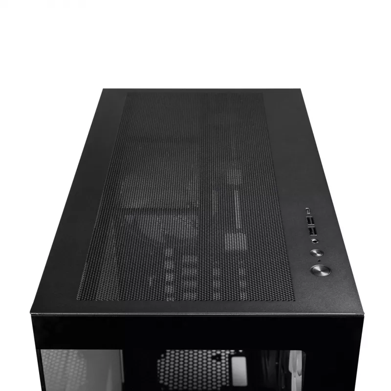 Caixa ATX mid tower Chieftec Vista Max GX-30B-OP com 4 ventoinhas ARGB e vidro temperado, Preto