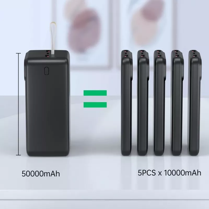 Power bank CHOETECH B732 50000 mAh 22.5W PD & QC - Preto