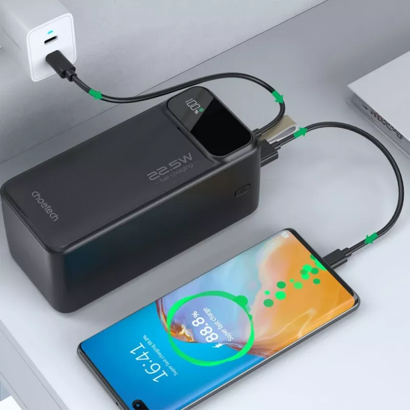 Power bank CHOETECH B732 50000 mAh 22.5W PD & QC - Preto