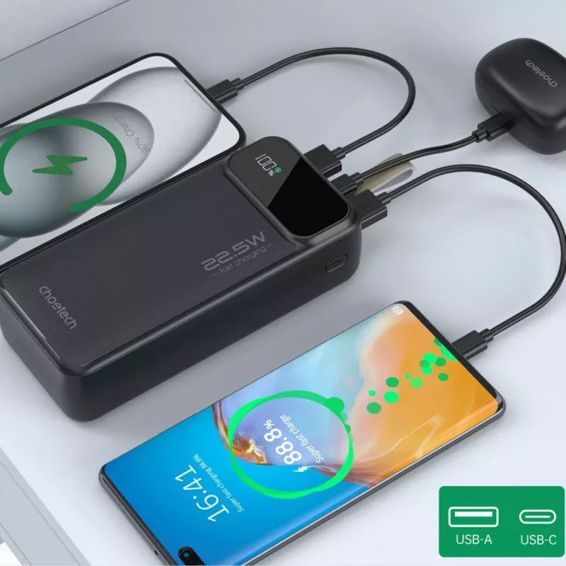Power bank CHOETECH 30000 mAh Preto