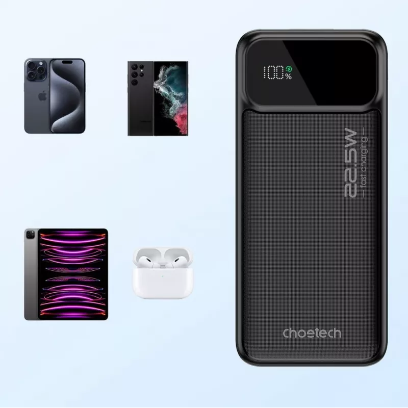 Power bank CHOETECH 30000 mAh Preto