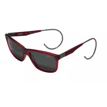 Óculos de sol retangulares de homem CHOPARD SCH156M57L00P tom dourado lentes castanhas degradê 57/18/110 mm