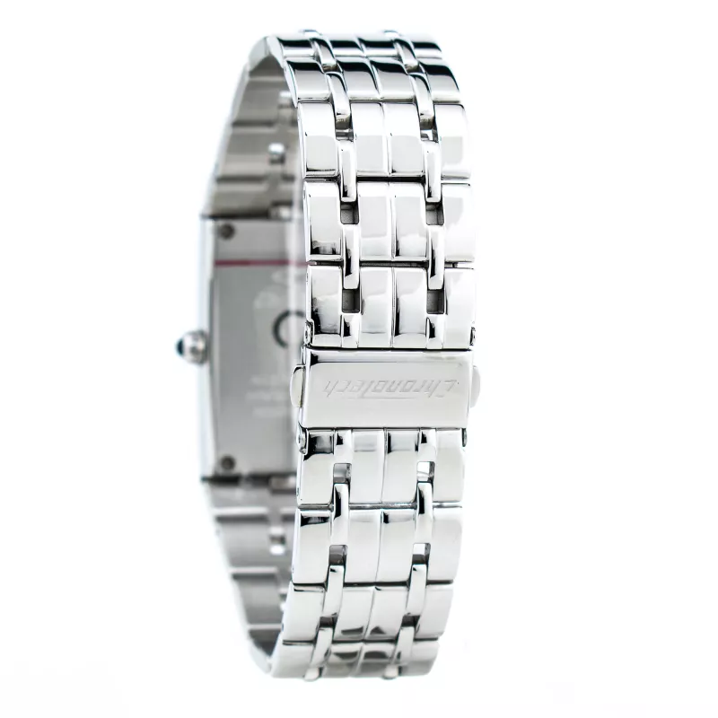 CHRONOTECH CT7017B-02M Relógio de quartzo analógico unissexo 30mm bracelete de malha de aço inoxidável