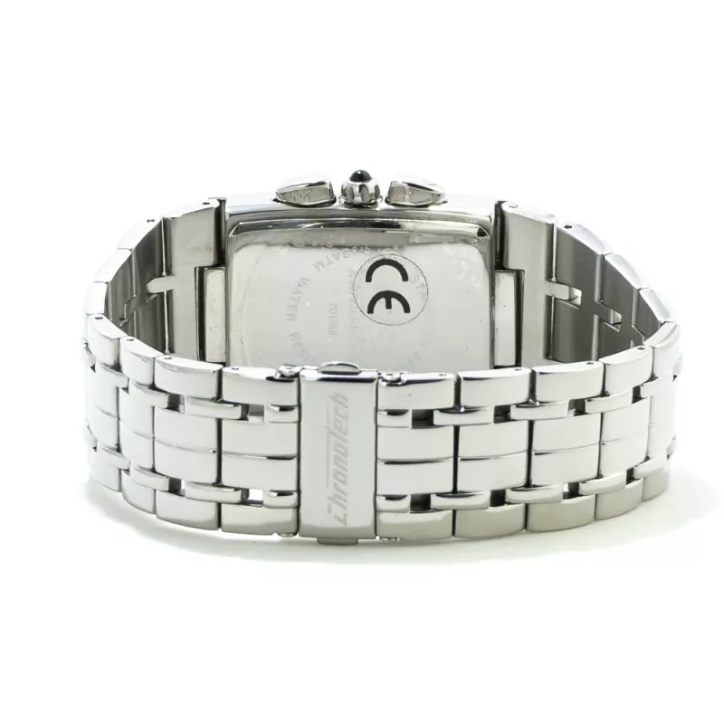 Relógio analógico unissexo CHRONOTECH CT7018B-05M 28 mm aço inoxidável prateado
