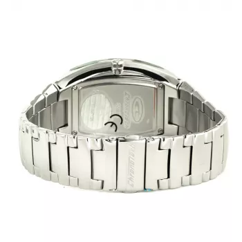 Relógio de homem CHRONOTECH CT7065M-02M analógico de quartzo 36 mm aço inoxidável mostrador preto bracelete prateada